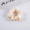 Anillo de Cabello de Satén Marrón Transfronterizo Cuerda para el Cabello Estilo Francés Sencillo para Mujer Color Sólido Cuerda para Atar Cuerda para el Cabello Tendón de Goma Anillo del Intestino Delgado
