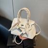 Bolsa de mão feminina de alta qualidade, nova moda primavera 2025, elegante bolsa Kelly, bolsa retrô com tendência, bolsa de ombro mensageiro