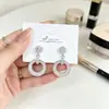 Brincos de Pérola Geométricos com Pino de Prata 925 para Mulheres, Brincos de Franja Modernos, Brincos de Luxo, Brincos Elegantes Retrô Venda por Atacado