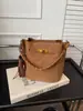 Bolso Cubo Vintage Mate Transfronterizo con un Toque de Lujo, Bolso de Mano de Nicho, Bolso Tote de Moda para Mujer para el Trabajo, Bolso de Mano Pequeño