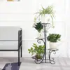 Interior Hermoso Estante para Flores Bonsái Arte de Hierro Tradicional Cuatro Niveles Comercio Exterior Cuatro Niveles Nórdico Metal Simple Estante de Piso para Flores