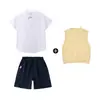 Conjunto de falda plisada de manga corta de porrista para niños y niñas para eventos deportivos, entrada de grupo, recitación, disfraz de actuación del Día del Niño, verano
