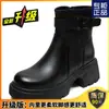 Oferta Especial de Marca Botas Martin de Suela Gruesa para Mujer 2026 Invierno Nuevo Estilo Botas Ajustadas Estilo Británico Cuero Genuino Moda Botines que Aumentan la Altura