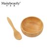 Cuenco de Bambú, Cuenco para Mascarilla Facial, Juego de Cuenco Mezclador y Cuchara, Mezclador Pequeño para Medicina China, Mezclador para Spa, Cuenco Mezclador Especial para Mascarillas de Belleza para Compresas Húmedas