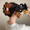 Pinza de pelo de lana de alta calidad para moño, volumen del cabello en la parte trasera de la cabeza, recogido múltiple, pinza de tiburón, otoño e invierno, nuevo pinza de pelo de terciopelo