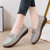Zapatos Casuales Planos de Primavera y Verano, Poco Profundos, Suela Suave, Combinan con Todo, Zapatos para Madres de Mediana Edad y Mayores, Zapatos sin Cordones, Zapatos Ligeros de una Sola Capa para Mujer