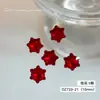 Accesorios para Uñas de Año Nuevo, Brillantes Pedrería Roja China con Parte Trasera Puntiaguda, Forma de Huevo de Paloma, Forma de Corazón y Forma Irregular para Uñas de Otoño e Invierno