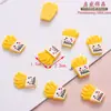 Resina simulación comida juego comida accesorios nuevo hecho a mano diy pegamento de crema carcasa de teléfono móvil pinza para el pelo material de decoración