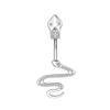 E-commerce Transfronteiriço Anel de Umbigo Cobra Joia Piercing Prata Atacado Online Piercing Médico em Forma de Cobra Zircônia