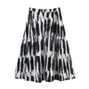 Comercio Exterior Transfronterizo Primavera/Verano 2025 Nuevo Estilo Europeo y Americano Moda Femenina Casual Versátil Estampada Falda de Cintura Alta