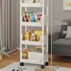 Estante pequeño con ruedas para el hogar, para snacks, de piso, multicapa, para sala de estar, con bolsa de almacenamiento, móvil, cocina, cesto para frutas y verduras