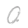 Pulsera Brazalete Floral de Empuje y Tirón de Plata Pura 9999 para Mujer, Colgante de Flor de Loto de Plata Pura, Pulsera de Plata Tipo Brocado para Mujer, Sólido
