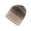 Novedad Otoño e Invierno Atmósfera Retro Jacquard Nórdico Cálido Sombrero Cúpula Lana Tejida Gorro Frío Mujer Sombrero de Cachemira