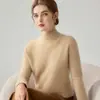 Colección nueva 26 otoño e invierno transfronteriza: Tejido de punto de alta calidad para mujer, con cuello semi-alto, mangas largas y un diseño versátil que se puede usar como capa base o como suéter pullover.