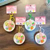 Mini Frutas Simuladas Comida Brinquedo Whac-A-Mole Chaveiro Estudante Brinquedo Educativo Chaveiro Alívio de Estresse Pequeno Presente Venda por Atacado