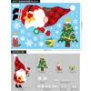 Pegatinas estáticas de ciervo de Santa Claus transfronterizas, pegatinas decorativas de dibujos animados navideños para ventanas de vidrio de centros comerciales navideños