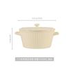 Estilo de creme de alto valor de orelha dupla grande tigela de sopa de cerâmica doméstica pote de sopa para pó de caracol com tampa de encharcamento tigela de imersão Underglaze Color Tableware