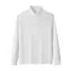 Camisa tipo polo de manga larga hecha de algodón de fibra larga antibacteriano 7A, 40S260G, se puede imprimir con logo o bordar, ropa de trabajo unisex