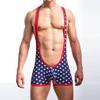 EUA uma peça de poliéster rosa uma peça calças planas roupa íntima masculina atacado roupa íntima colorida