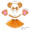 Diadema Animal con Tres Orejas de Oso, Accesorio para el Cabello para Actuación de Danza, Diadema de Mapache para Niñas, Accesorio para el Cabello para Niños con Banda Ancha