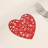 Posavasos Pequeño de Corazón Creativo Decoración para el Hogar Mantel Individual Aislante de PVC Estampado en Caliente Posavasos para Café Antideslizante Venta al por Mayor