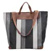 Bolsa de lona para mulheres, bolsa de ombro única, grande capacidade, novo modelo 2026, versátil, color blocking, texturizada, adequada para a faculdade e o trabalho, bolsa de mão