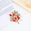 Novo broche de rosa vermelha com corpete temperamento de diamante versão coreana de acessórios de vestuário anti-light pin em estoque atacado