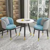 Conjunto de Mesa e Cadeiras de Lazer para Varanda da Moda, Mesa Redonda Simples de Camada Dupla para Recepção e Negociação, Uma Mesa e Duas Cadeiras, Conjunto de Três Peças para Receber Convidados