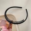 Diadema Simple de Color Sólido con Dientes Antideslizante Diadema de Goma para Salir de Niña Fijación de Maquillaje para Lavar la Cara Pinza para el Cabello a Presión para Cabello Roto
