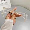 Gafas Anti Luz Azul, Estilo Trendy Tiktok Live-Stream, Marco Grande Unisex Tr, Efecto Adelgazante, Sub-Marco de Metal, Gafas de Prescripción Listas para Usar