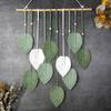Tapiz de Estilo Escandinavo Bohemio Tejido a Mano con Borlas de Hojas B&B Habitación Hogar Colgante de Pared Fondo Decoración de Pared