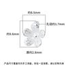 Colgante Botón de Flor de Plata de Ley S925 Superficie Martillada Pendientes Colgantes de Flor de Cinco Pétalos Accesorios de Plata Hechos a Mano Material para Cuentas DIY