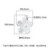Colgante Botón de Flor de Plata de Ley S925 Superficie Martillada Pendientes Colgantes de Flor de Cinco Pétalos Accesorios de Plata Hechos a Mano Material para Cuentas DIY