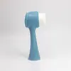 Cepillo Facial Limpiador de Doble Cara, Cepillo de Silicona con Cerdas Suaves, Cepillo Facial Limpiador Manual, Cepillo Facial Doble Cara para Maquillaje con Masaje