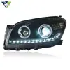 Adecuado para la modificación del conjunto de faros del RAV4 2009-2012 con luces de circulación diurna LED, ojos de ángel y lentes de doble haz