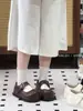 Mollykiki Sapatos Mary Jane Casuais Redondos Estilo Coreano Retrô Primavera 2026 Novo Versátil de Uma Tira