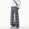 Otoño 2026 Nuevo Estilo Sin Sombra Pared Cuadros Retro Pierna Recta Pantalones Largos M-5XL HK261228-P23