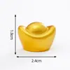 Lingote de Ano Novo para Atrair Riqueza, Boneco de Cavalo Dourado Pequeno, Acessórios Fofos de Decoração DIY, Pequenos Enfeites para Carro e Desktop