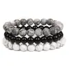 Pulsera de Piedra Natural Transfronteriza de Amazonia Turquesa Hematita Amatista Conjunto de Pulseras Apiladas con Cuentas Joyería al por Mayor