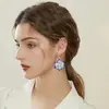 Canción de Amor Navideña Transfronteriza Fiesta Navideña Salmón Ahumado Copo de Nieve Pendientes de Acrílico Moda Vintage Pendientes de Diseño de Nicho