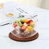 Venta al por mayor del fabricante Tazón de ensalada de vidrio de doble capa engrosado resistente al calor, Tazón de vidrio para frutas aislado, Tazón para gachas, Tazón para sopa, Tazón grande para arroz