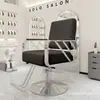 Silla de Peluquería para Celebridades de Internet, Silla Ajustable de Acero Inoxidable, Elegante Silla para Permanente y Tinte de Peluquería, Taburete para Corte de Cabello de Hombre