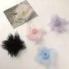 Estilo K Princesa Doce Flor Cacheada Renda de Rede Rosa DIY Pegador Corda de Cabelo Corsage Adorno de Cabeça Acessórios de Flor