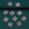Accesorios de plata de ley 925 con palabras de bendición color negro tinta, accesorios vintage antiguos para DIY hechos a mano, material de cuentas hecho a mano para DIY