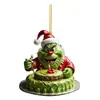 Navidad Transfronteriza Pastel Creativo Serie Grinch Colgantes Decoraciones para Árbol de Navidad Colgantes Acrílicos