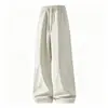Pantalones deportivos de pierna ancha curvados para primavera y otoño, de cintura alta, holgados, casuales, de pierna recta, versátiles, favorecedores para tipos de cuerpo de pera
