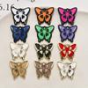 Borboleta de cor óleo criativa retrô escura pingando com acessórios de liga pendurada brincos faça você mesmo acessórios de cabelo pingente material atacado