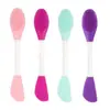 Cepillo de doble cara transfronterizo, silicona, para mascarilla facial de barro, limpieza de poros, salón de belleza, raspador manual, brocha para aplicar