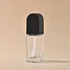 Plateado Veteado En Stock 30ml Tapa Curva Botella de Base Líquida, Botella Vacía de Vidrio con Logo Personalizable, Botella de Loción para Empaque Cosmético
