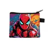 Porta-moedas Desenho Homem-Aranha Marvel Infantil com Zíper Pequena Bolsa de Armazenamento Mercadoria de Anime Porta-Cartões Portátil Venda por Atacado de Fábrica